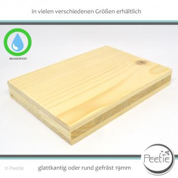 1x Holzzuschnitt Fichte 3-Schichtplatten aus Fichte 19 mm naturbelassen, unbehandelt Holzplatte Tischplatte - glatte Kante